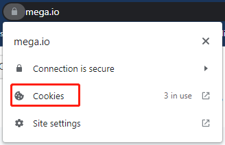 klik på Cookies