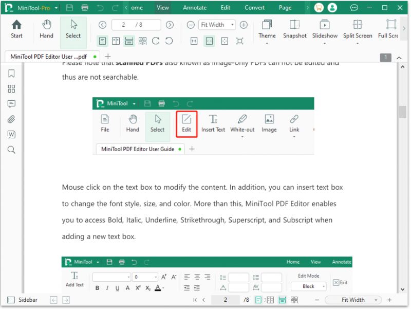   dette websted PDF Editor hovedgrænseflade