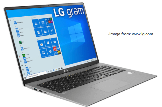 LG Gram 17 tommer bærbar