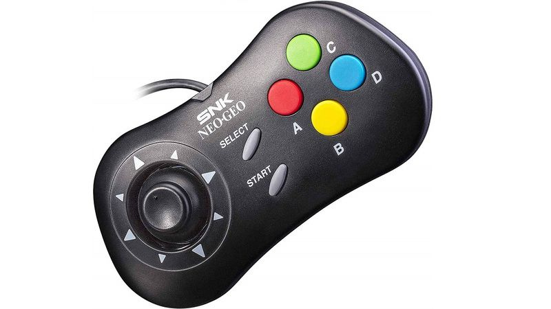 Yksi Neo Geo Mini -tyynyistä, jotka eivät sisälly pakkaukseen