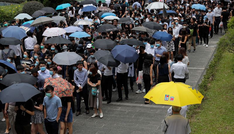 Des manifestants à Hong Kong