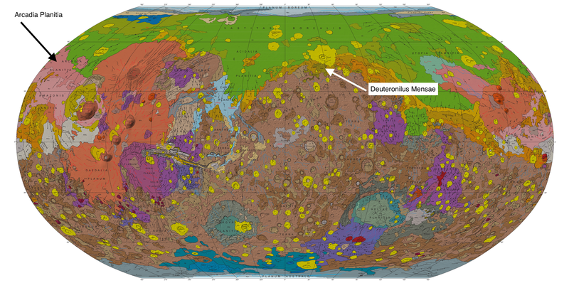 Mars-Weltkarte