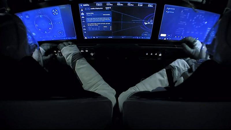 vidéo en vol de la mission Dragon 2