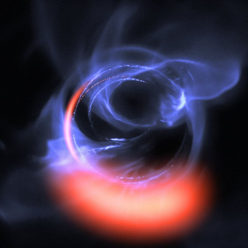 Schwarzes Loch ernährt sich von gasförmigem Material