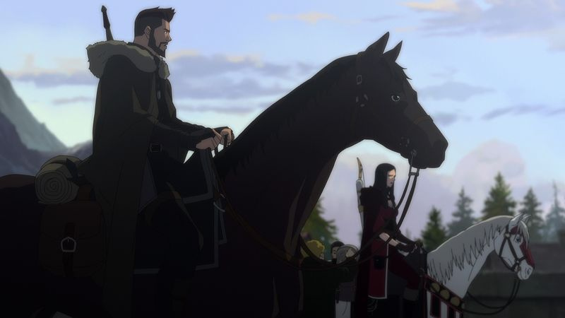 Vesemir under afslutningen på The Witcher Nightmare of the Wolf