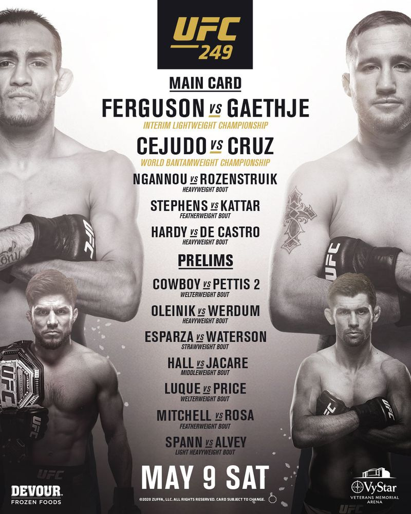 UFC 249-kaart