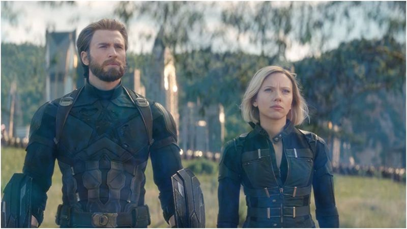 Black Widow og Captain America i Avengers: Infinity War