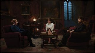 Daniel Radcliffe, Rupert Grint en Emma Watson samen voor de Harry Potter 20th Anniversary special