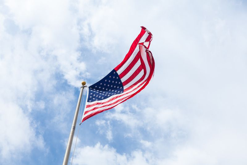 Eine amerikanische Flagge