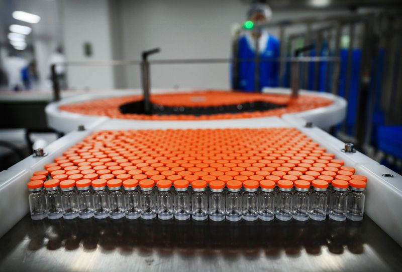 chaîne de production de vaccins