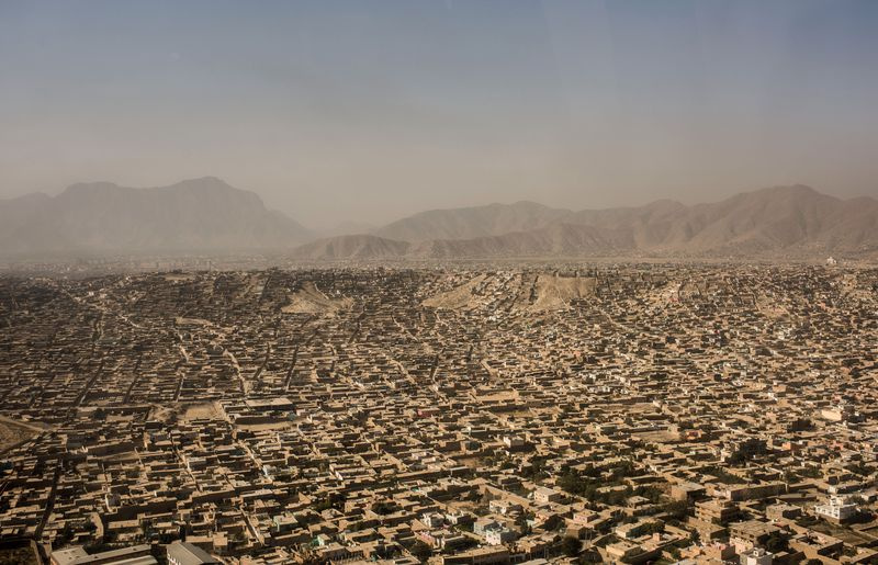 Luftaufnahme von Kabul, Afghanistan