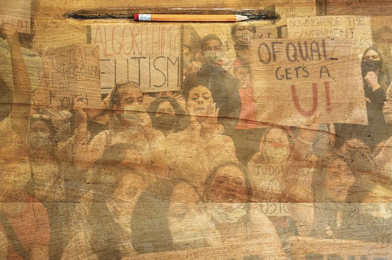Des étudiants protestent contre le Royaume-Uni