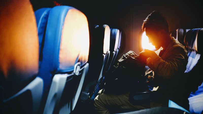 personne dans un avion
