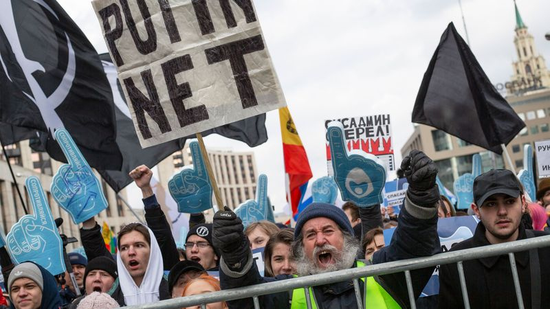Russische Demonstranten