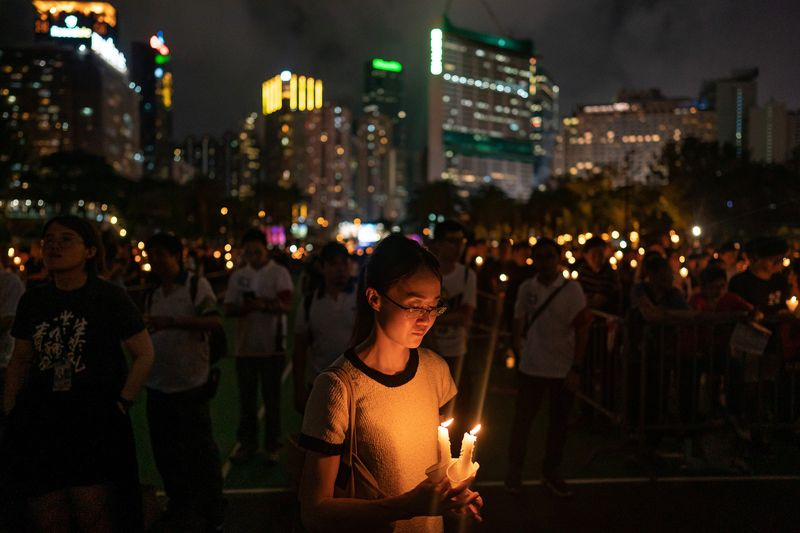 Mahnwache in Hongkong