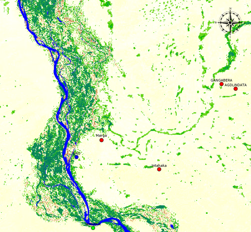 Bild des Satellitenbildes von Mali