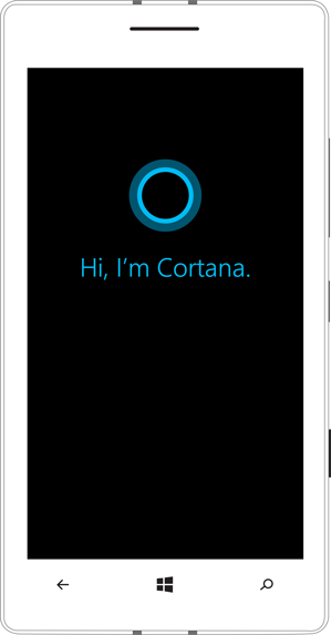 cortana-Logo auf dem Gerät