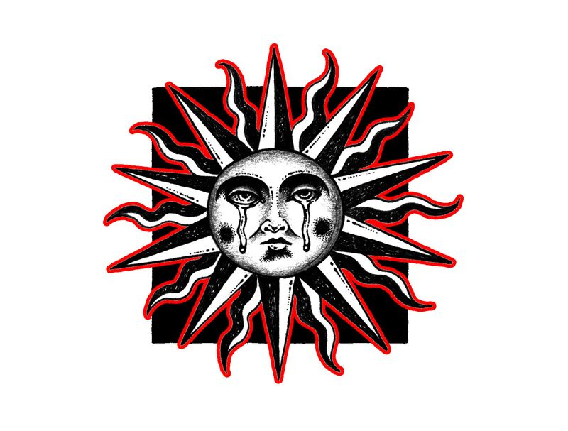 Illustration du soleil qui pleure