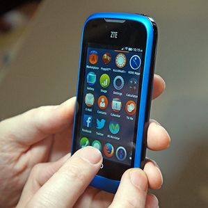Téléphone Mozilla en bleu