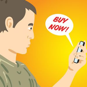 Illustration eines Mannes mit Handy