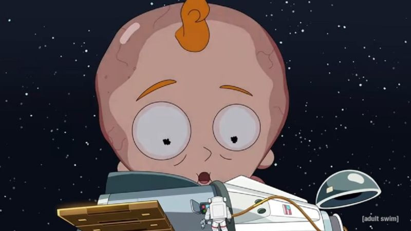 De gigantische incestbaby in Rick en Morty