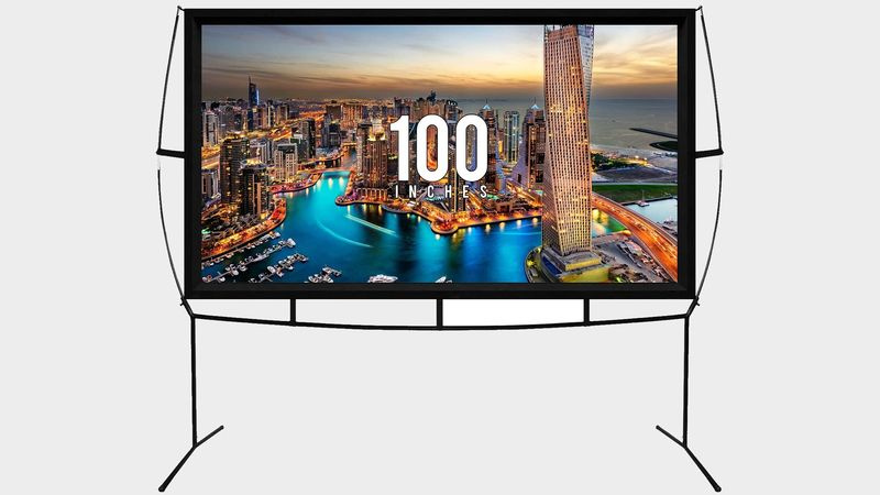 Beste utendørs projektorskjermer: Khomo Gear Portable Projector Screen