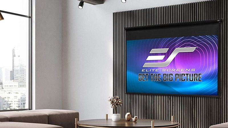 Bedste projektorlærred: Elite Screens Manual B Projektorskærm