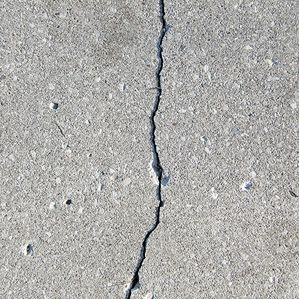 fissure dans le béton